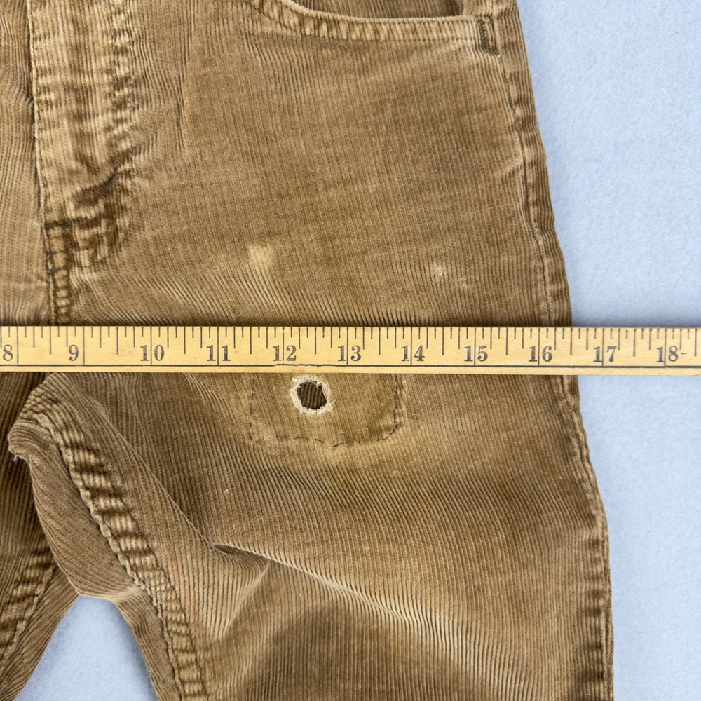 Vtg 70s Levi's White Tab Corduroy Flare Pants Women's 24 Brown Bell Bottoms USA - Picture 15 of 16